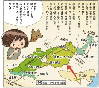 この広い範囲がすべて多摩ニュータウンだったなんて…！