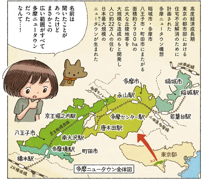 この広い範囲がすべて多摩ニュータウンだったなんて…！