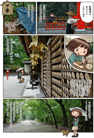 下鴨神社を囲むうっそうとした森
