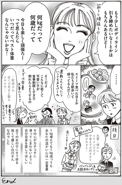 今日も楽しく頑張ろーって思えたら　いつだってベスト体重なんじゃないかな！