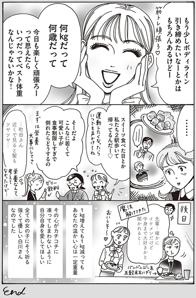 今日も楽しく頑張ろーって思えたら　いつだってベスト体重なんじゃないかな！