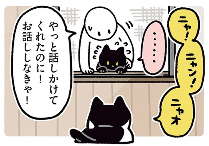 やっと話しかけてくれたのに！