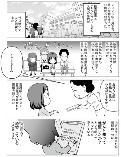 がんと知って絶望したか？