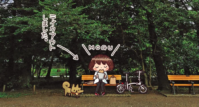 パンをテイクアウトしてベンチで食べる幸せ。素敵な朝のサイクリング！／おりたたみ自転車はじめました（2）