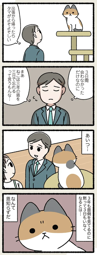ねこは三年の恩を三日で忘れる