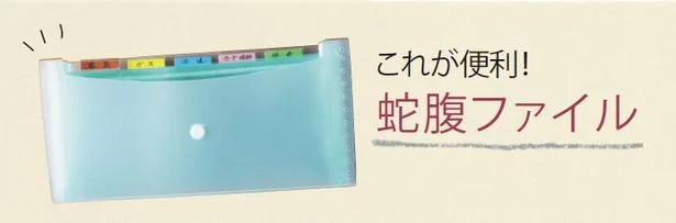 領収書など行方不明になりがちなものは、「ふたを切った」蛇腹ファイルがあると便利！