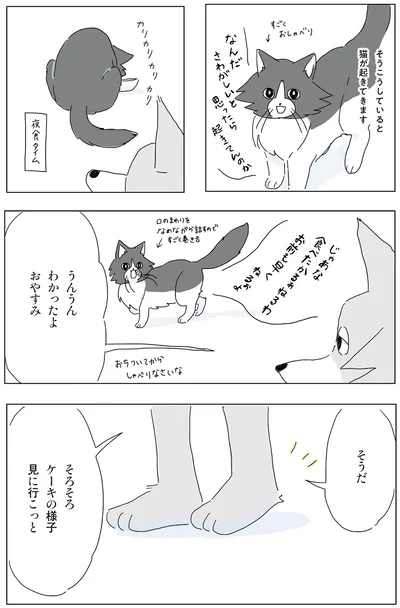 そろそろケーキの様子見に行こっと