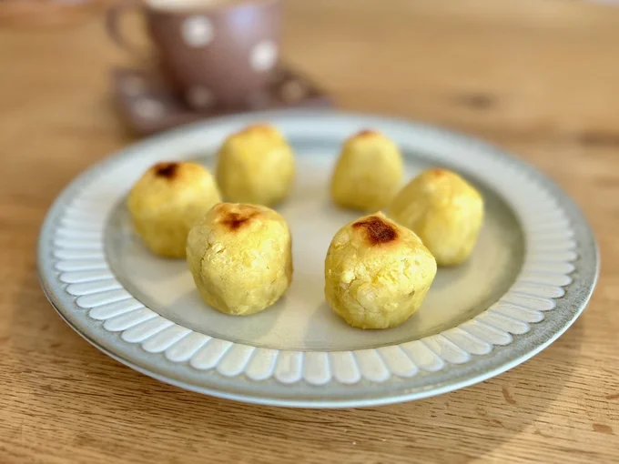 可愛いひと口スイートポテトが完成