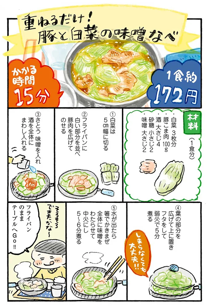 豚と白菜の味噌なべ