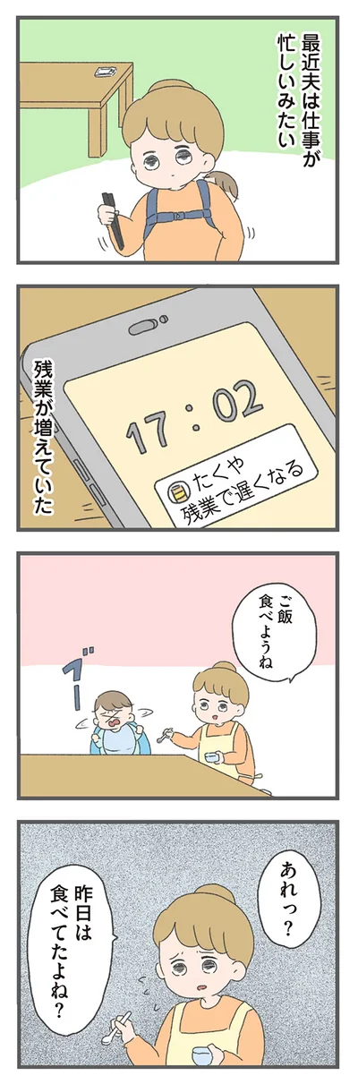 夫は仕事が忙しいみたい