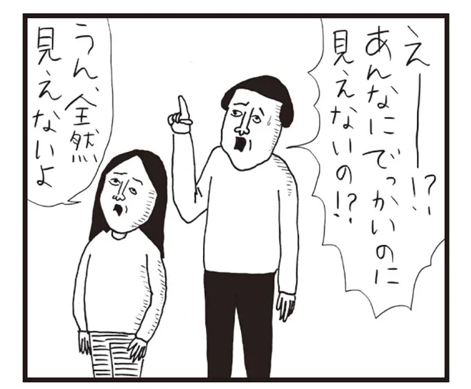 あんなにでっかいのに見えないの！？