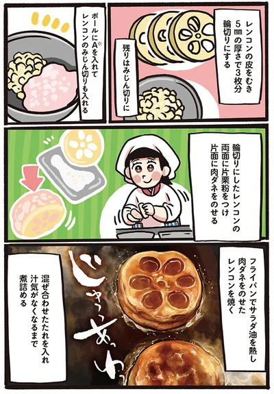 レンコンの皮をむき