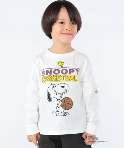 「長袖 TEE(ホワイト)」※着用サイズ：120センチ