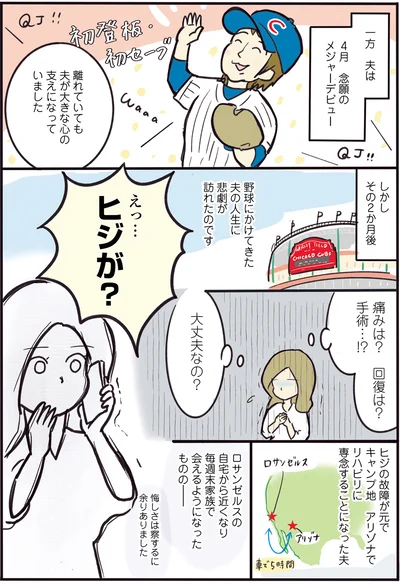 夫はヒジを痛めてしまった