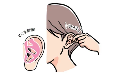 耳の軟骨をしっかりほぐす