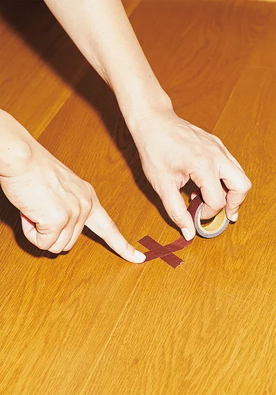 立ち位置に目印をつける
