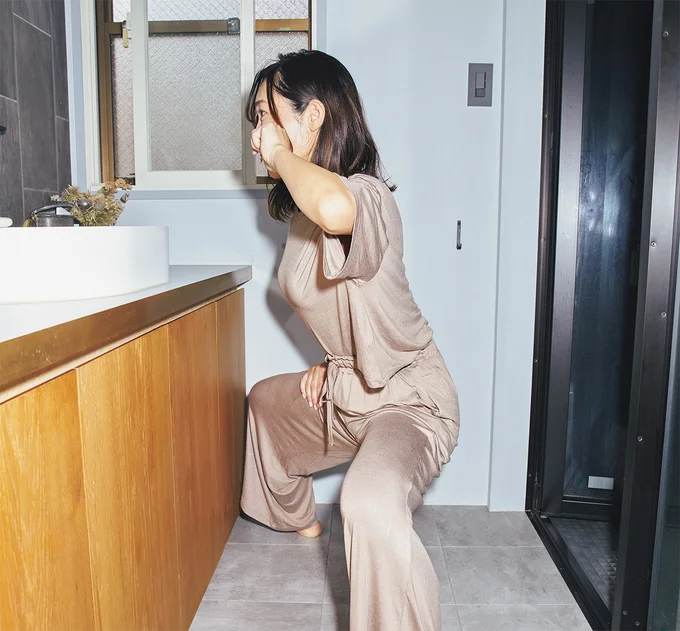歯みがきしながらスクワット