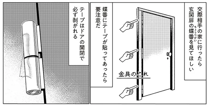 テープが貼ってあったら要注意