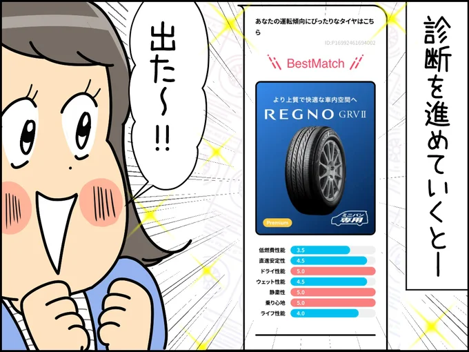 はい出ました!私の運転傾向にぴったりなタイヤ!