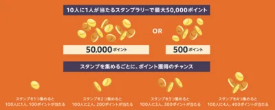 スタンプラリーでもポイントゲット