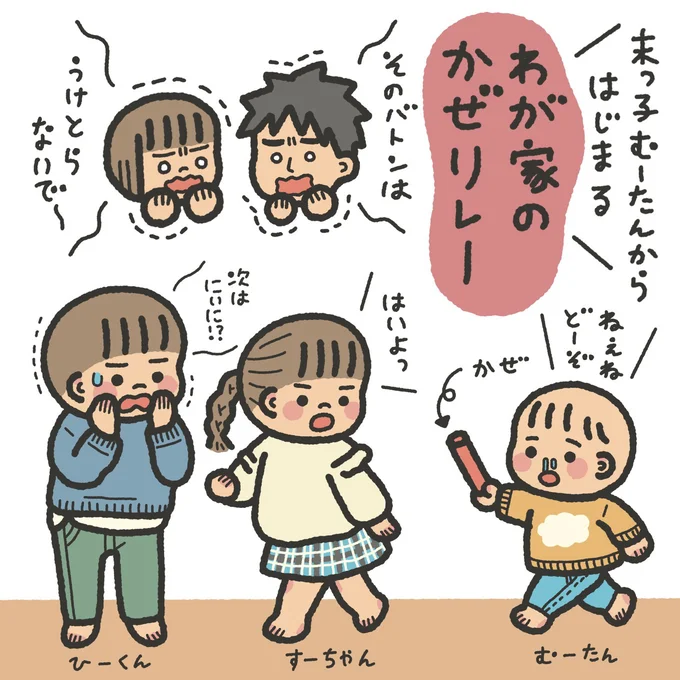 わが家のかぜリレー