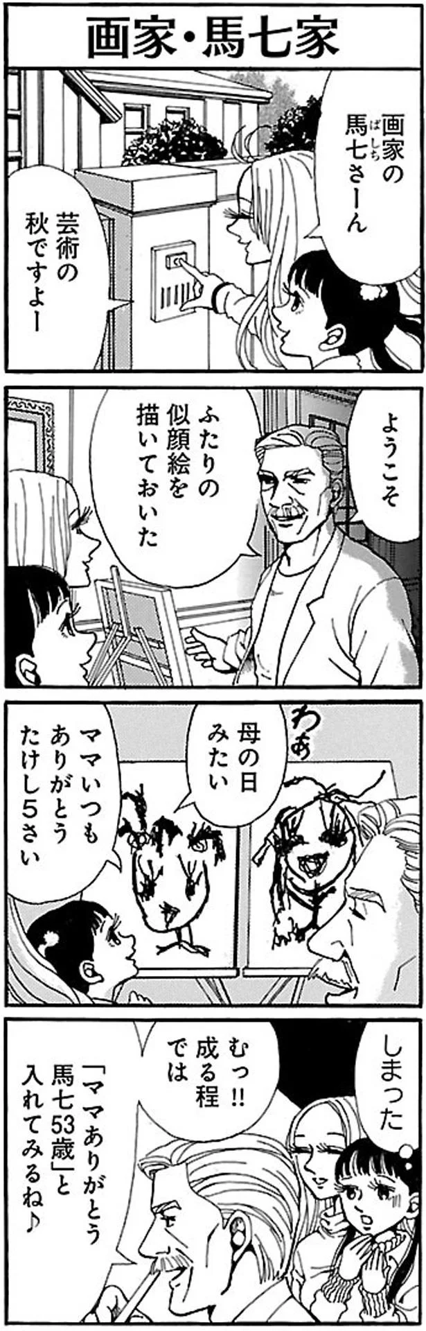 ふたりの似顔絵を描いておいた