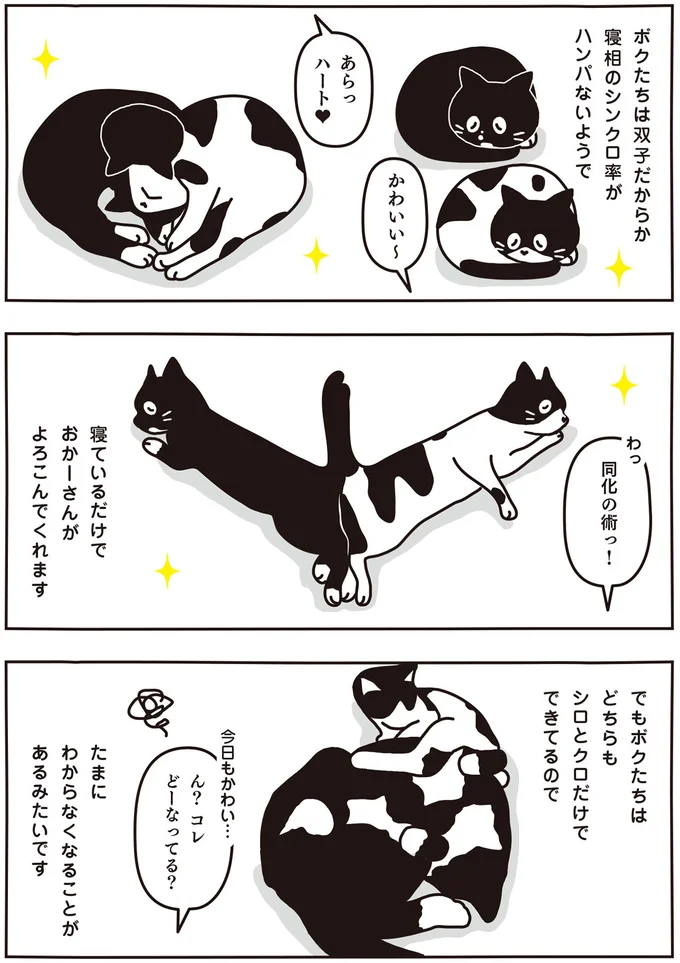 寝ているだけでおかーさんがよろこんでくれます