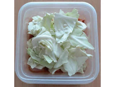 ラップをして電子レンジで6分加熱する