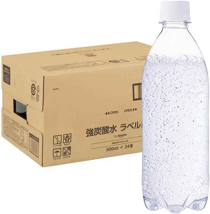 1位は「by Amazon 炭酸水 ラベルレス 500ml × 24本 富士山の強炭酸水」！気になるベスト10は（次の画像へ）