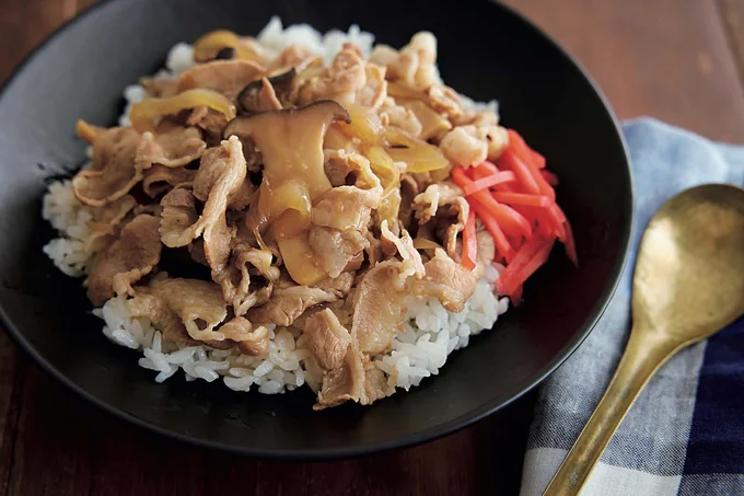 豚丼は豚しゃぶしゃぶ用肉を使うとやわらか