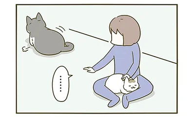 そっと離れる…