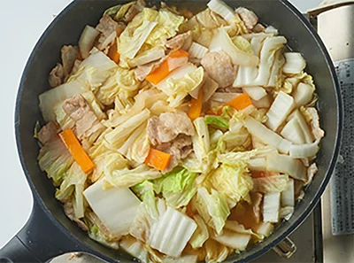 水溶き片栗粉でとろみをつける