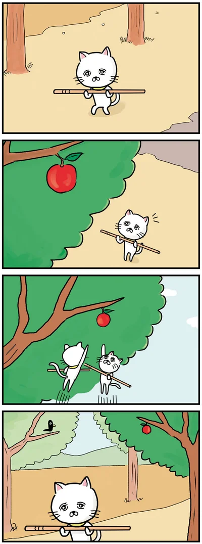 猫とリンゴ