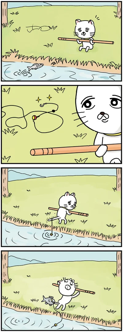 『貴重な棒を持つネコ』より