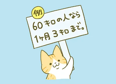 1ヶ月に落としていい体重は今の体重の5%まで