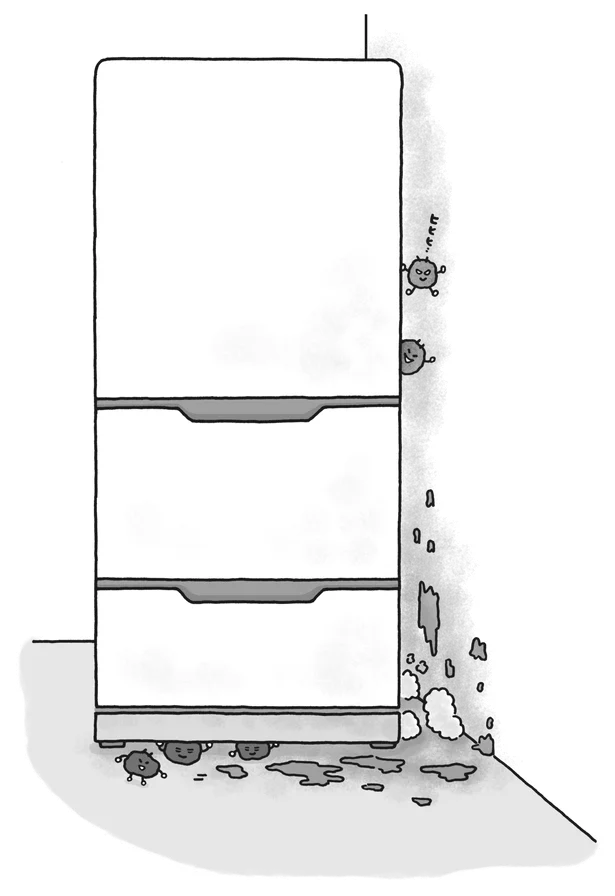 1日に何度も触る冷蔵庫の外側は、汚れがいっぱい！