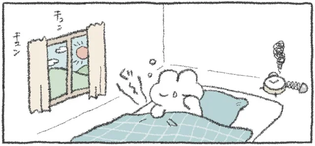 朝起きて冷蔵庫をチェック。すてきな朝食に憧れるけど、現実は？／うさおはすてきに暮らしたい（1）