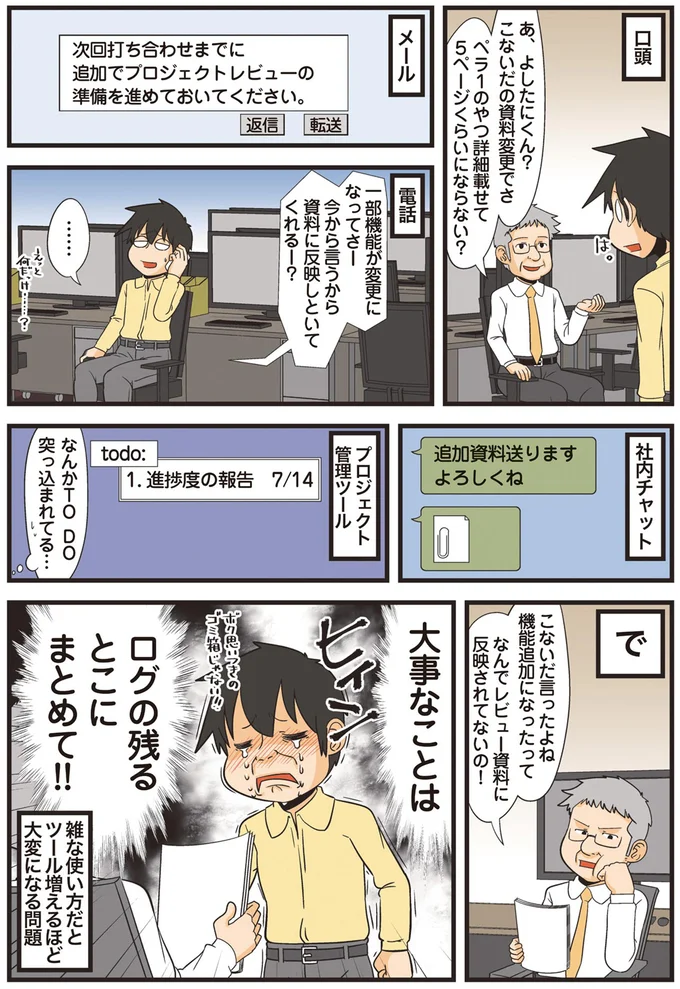 大事なことはログの残るところにまとめて！！