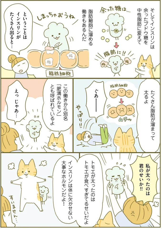 インスリンがたくさんでると…