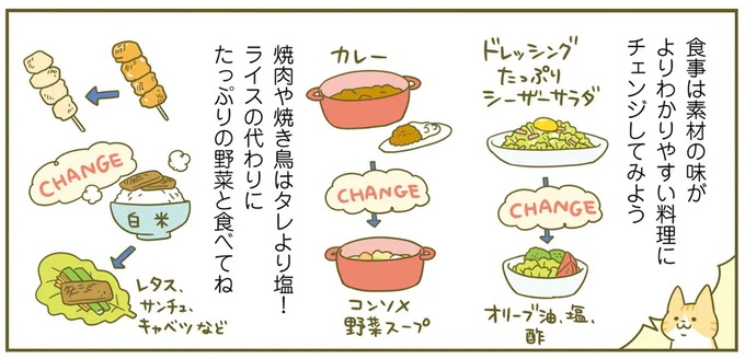 素材の味あよりわかりやすい料理にチェンジ