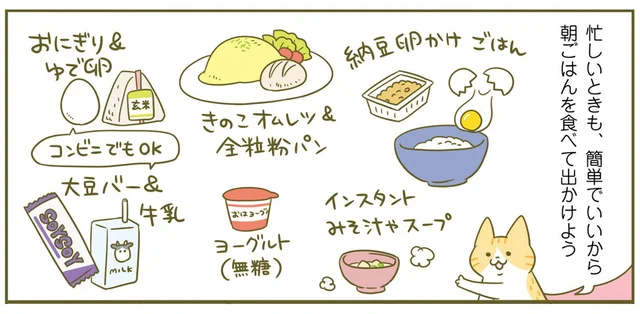 忙しい朝でも簡単に食事を！ 太らない食事・時間帯を意識するごはんの食べ方／ネコちゃんのゆるゆるダイエット塾（6）