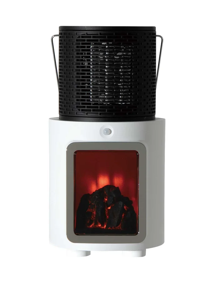 モダンデコ暖炉調 コンパクトセラミックファンヒーター