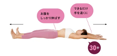 お腹をしっかり伸ばす