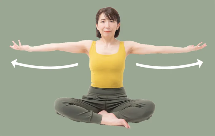 肩と首コリがすっきりするかも？ 不調撃退エクササイズ「腕キラキラ」／美体感やせルーティン（7）