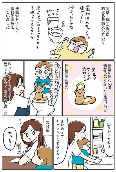 自分からちっちと言うようになったのでスムーズにトイトレ完了するんじゃ？と思ってました