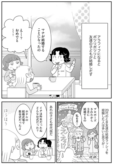ポツリポツリと友達の子どもが結婚しだす