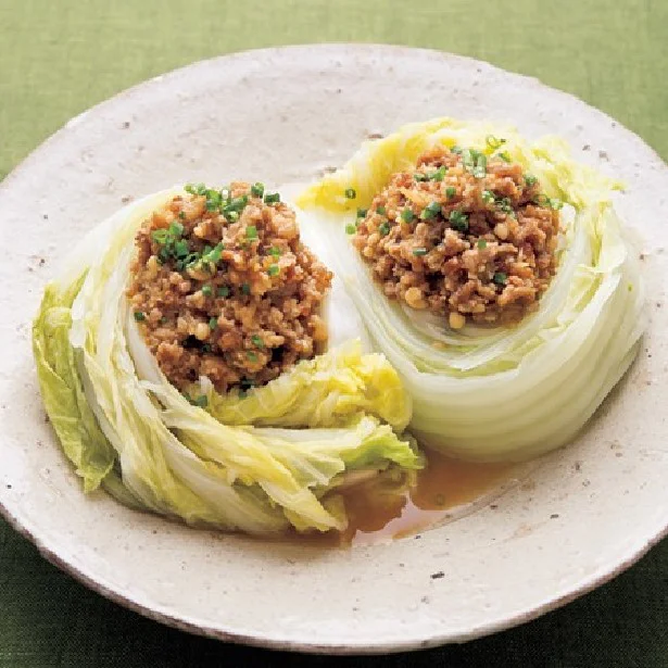 【関連レシピ】肉みそでごはんがススム「白菜の肉みそのせ」