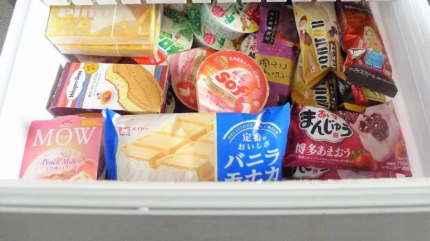 こちらも以前ネットでポチったアイス福袋。冷蔵庫にぎっしり入って幸せ！（写真は楽天「のみモン」で購入したアイス福袋）