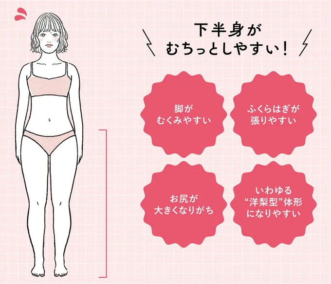 下半身がむちっとしやすい!