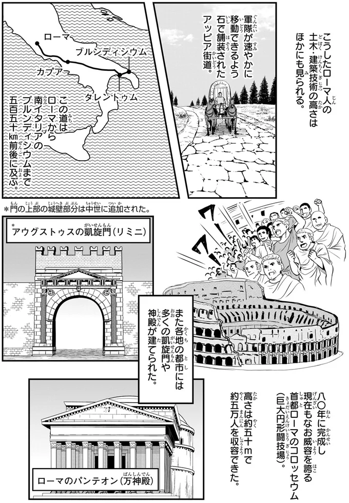 ローマ人の土木・建築技術の高さ